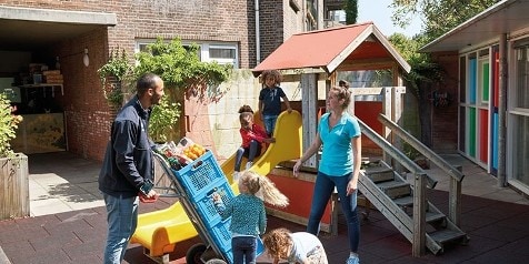Laat de online boodschappen van Albert Heijn leveren op de crèche.