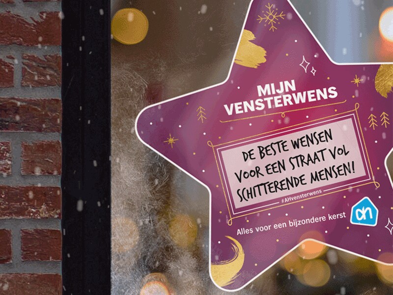 Hang jouw kerstwens voor je venster met de vensterwensen van Albert Heijn België.