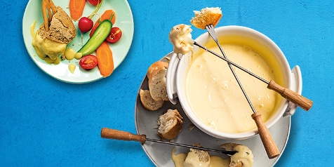 Kaastestovuur met groenten en brood