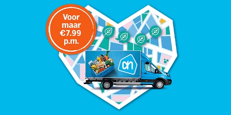 Buurtbundel bus met logo op een blauwe achtergrond