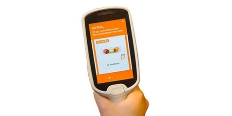 Handscanner met persoonlijke bonusaanbieding bij Albert Heijn