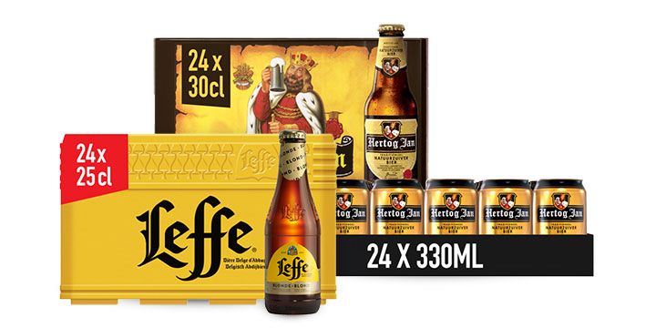 Geniet van de vrijmibo met de bieren van Hertog Jan en Leffe.
