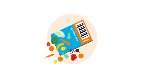 AH Bonuskaart met diverse groenten illustratie