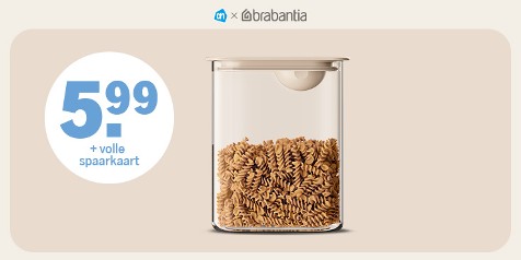 Brabantia bewaardoos aanbieding bij Albert Heijn voor €5,99 met volle spaarkaart