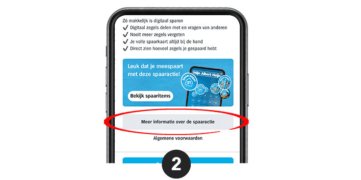 Digitale spaaractie informatie op smartphone scherm