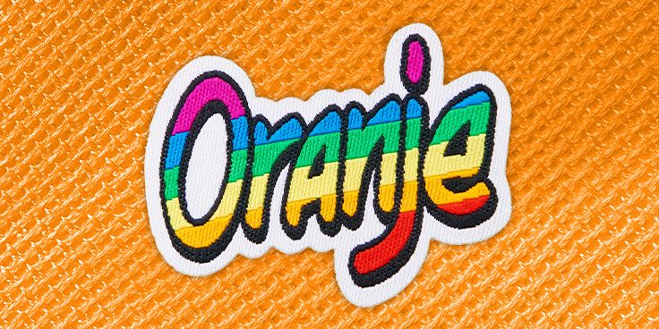 Oranje regenboog patch