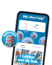 Mijn Albert Heijn app met Bakjeszegels spaaractie展示 op smartphone scherm