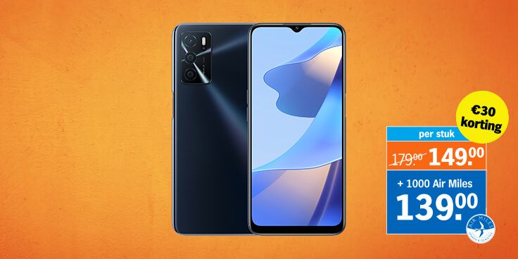 Oppo telefoon met korting en Air Miles bestellen bij Albert Heijn