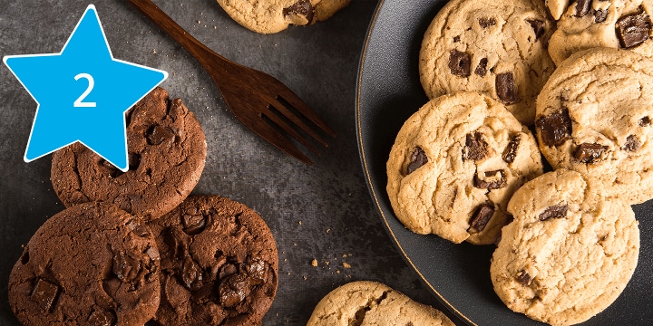 Alles voor het bakken van choccolate chip koekjes bestel je bij Albert Heijn