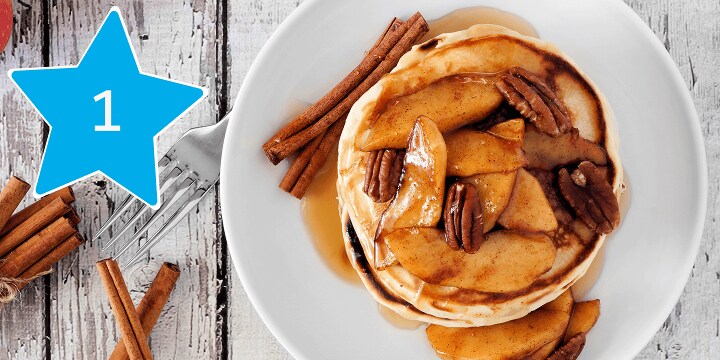 Alles voor het bakken van appel-kaneelpannenkoeken bestel je bij Albert Heijn
