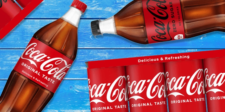 Cola van Coca-Cola en Coca-Cola Zero