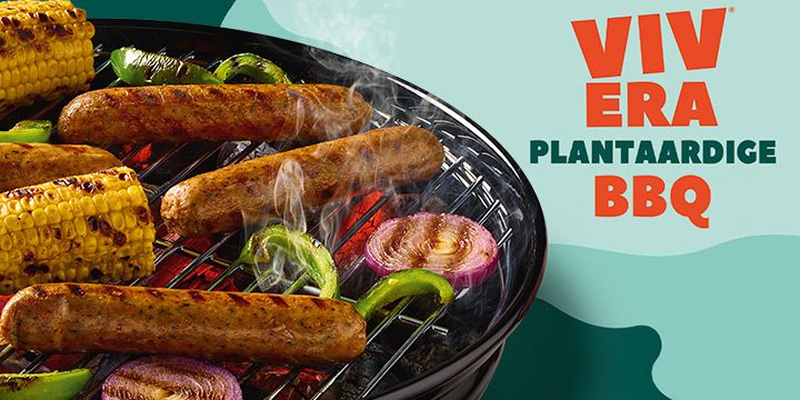 Plantaardige BBQ-worst van Vivera bij Albert Heijn