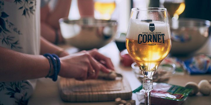 Cornet bier voor bij de BBQ bij Albert Heijn