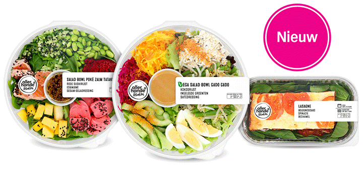 Ultraverse maaltijdsalades, poké bowl en lasagne bij Albert Heijn
