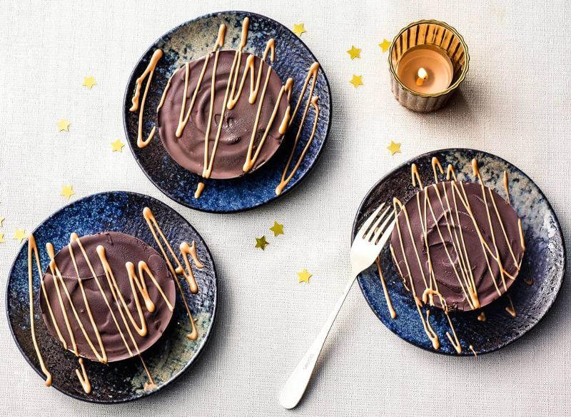 Parfaits met stroopwafels, speculoospasta en chocolade