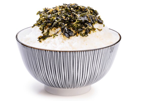 Kom rijst met furikake