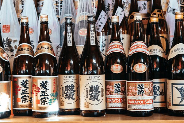 Sake flessen