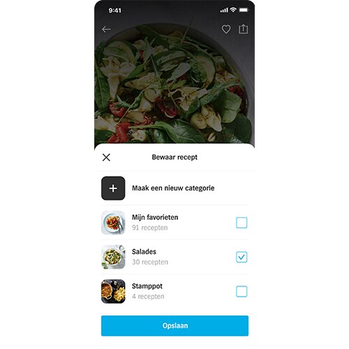 Favoriete recepten opslaan in de Mijn AH app