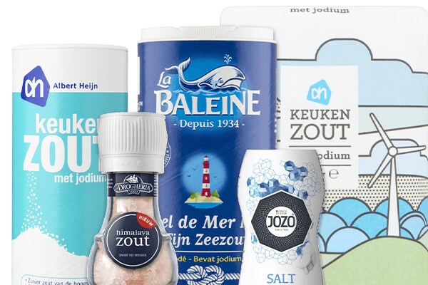 Verschillende soorten zout