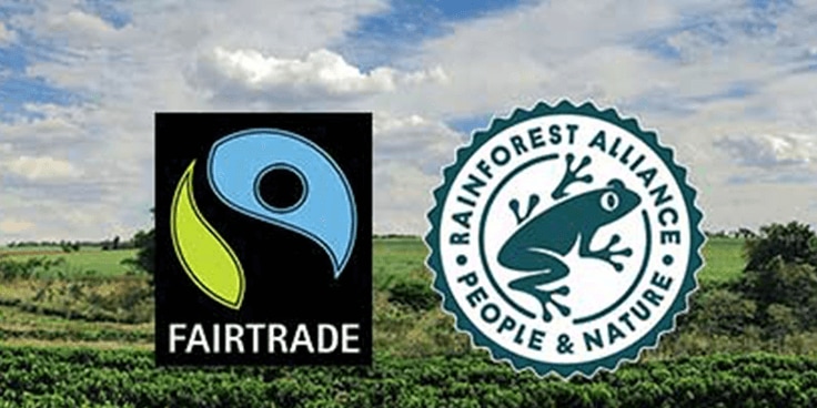 Fairtrade en rainforest logo