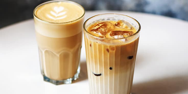 Cafe latte twee kopjes