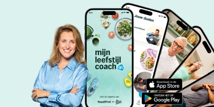 Promotie van de "Mijn Leefstijlcoach" app van Albert Heijn met focus op gezonde leefstijl en experts van FoodFirst en E.gg.