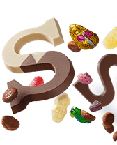 Chocoladeletters en snoep voor Sinterklaasfeest