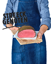 Streeckgenoten rosbief gepresenteerd op houten snijplank