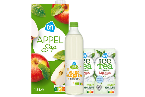 Frisdrank, sappen, water