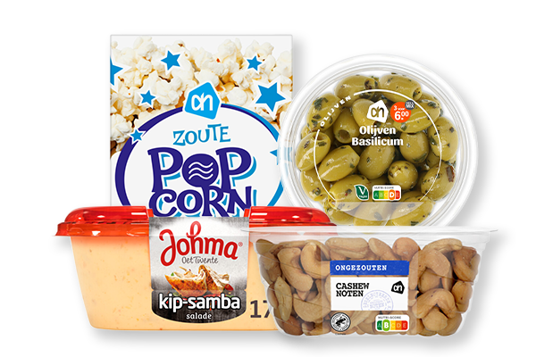 Borrel, chips, snacks