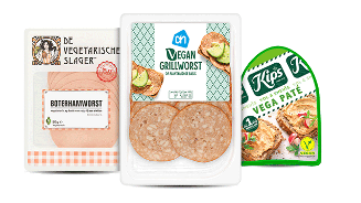 Veggie en vegan charcuterie bij Albert Heijn.