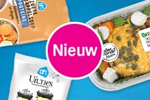 Roze cirkel met de tekst "NIEUW" in het midden.