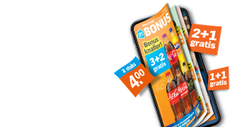 Digitale versie van de Albert Heijn Bonusfolder met aanbiedingen, waaronder '2+1 gratis' en '1+1 gratis' acties.