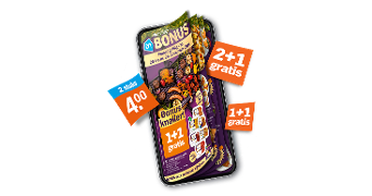 Albert Heijn Bonus Folder met aanbiedingen en promoties zoals 1+1 gratis, 2+1 gratis en 2 stuks voor 4 euro