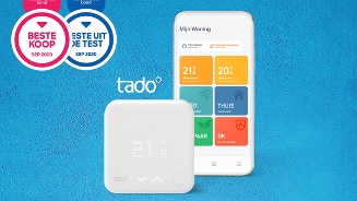 Tado° slimme thermostaat met app-interface en consumentenbond awards 2020.