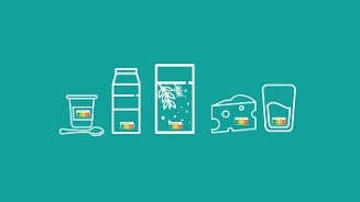 Graphics of different food packaging with Nutri-Score labels.