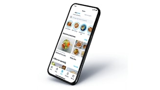 Albert Heijn app met zoekfunctie voor recepten op smartphone scherm