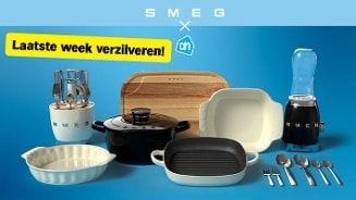 Smeg keukenaccessoires bij Albert Heijn met verzilveractie, laatste week om te verzilveren.