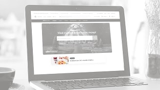 Laptop met de Allerhande website van Albert Heijn op het scherm.
