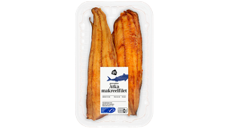 Gerookte Atka makreelfilet in plastic verpakking van Albert Heijn