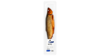 Gerookte haring in een plastic verpakking van Albert Heijn