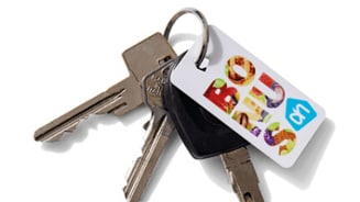 Sleutelhanger met Albert Heijn Bonuskaart en sleutels.