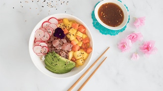 Poké bowl met ponzu