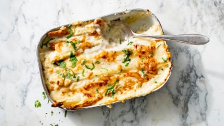 Ovenschotel met witte asperges