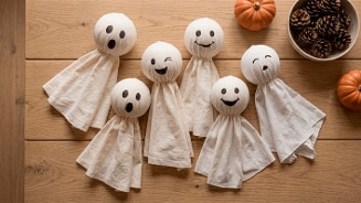 Halloween knutselwerkjes zelfgemaakte spookjes