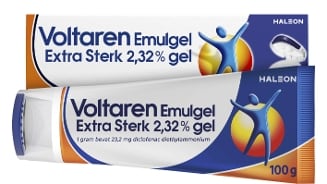 Voltaren Emulgel Extra Sterk 2,32% gel 100 gram tube in verpakking.