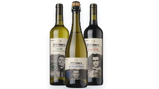 Assortiment wijnen van 19 Crimes, inclusief chardonnay, mousserende witte wijn en rode wijn.