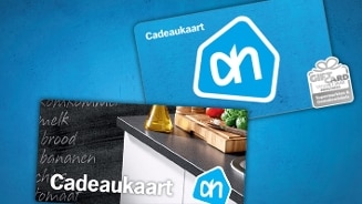 Cadeaukaarten van Albert Heijn met logo.