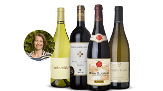 Verschillende flessen wijn van de merken Tamboerskloof, Cecchi, E. Guigal en Cordier.