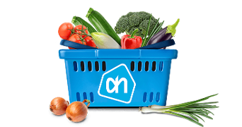 AH mandje met producten groente